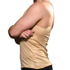 Andrew Christian Débardeurs-Débardeur Shimmer Champagne