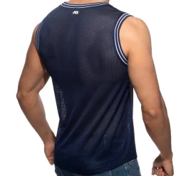 Addicted Débardeurs-Débardeur Slam Mesh Bleu Marine