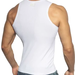 ES Collection Débardeurs-Débardeur Sport Recycled Rib Blanc
