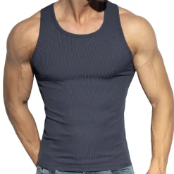 ES Collection Débardeurs-Débardeur Sport Recycled Rib Bleu Marine