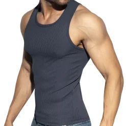 ES Collection Débardeurs-Débardeur Sport Recycled Rib Bleu Marine