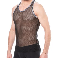 Andrew Christian Débardeurs-Débardeur Summer Mesh Noir