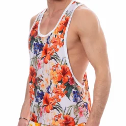 SKU Débardeurs-Débardeur Tropical Summer Blanc