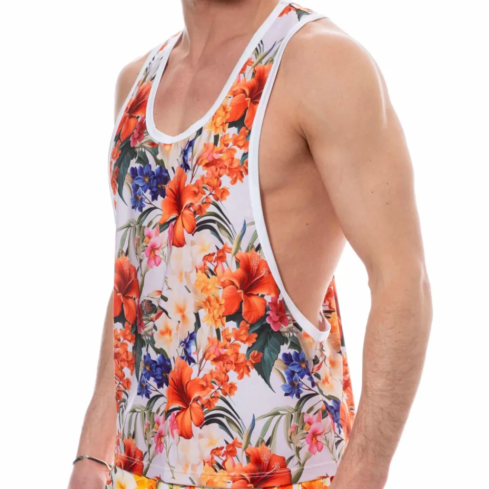 SKU Débardeurs-Débardeur Tropical Summer Blanc