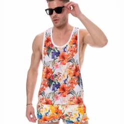 SKU Débardeurs-Débardeur Tropical Summer Blanc