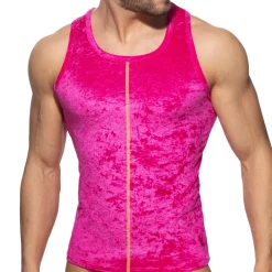 Addicted Débardeurs-Débardeur Velvet Shady Fuchsia