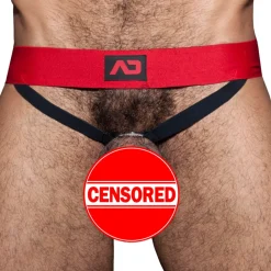 AD Fetish Jockstraps-Double Jock Strap Cockring Rouge