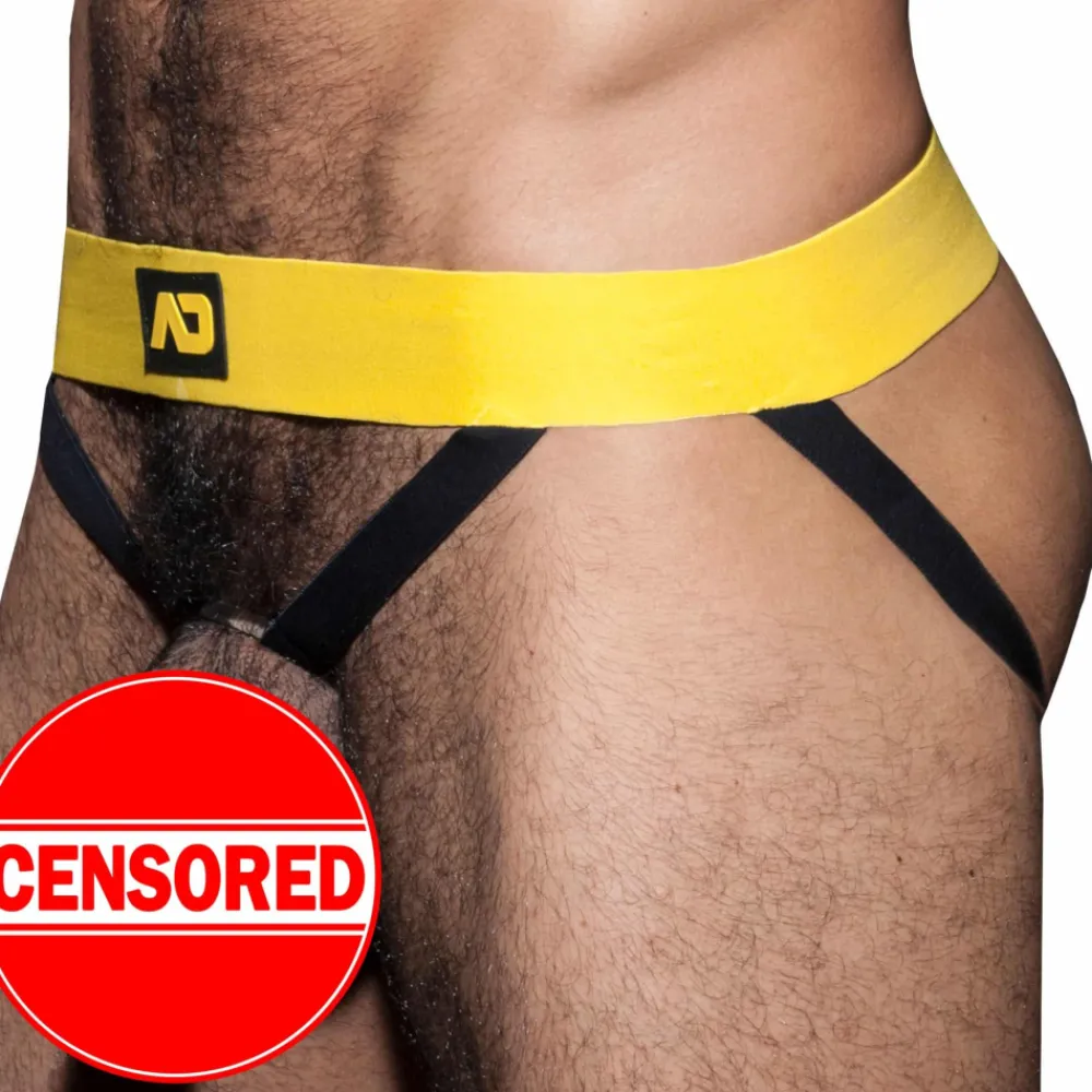 AD Fetish Jockstraps-Double Jock Strap Cockring Jaune