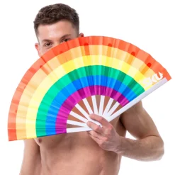 SKU Accessoires De Mode|Plage-Eventail Arc-en-ciel