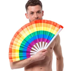 SKU Accessoires De Mode|Plage-Eventail Arc-en-ciel