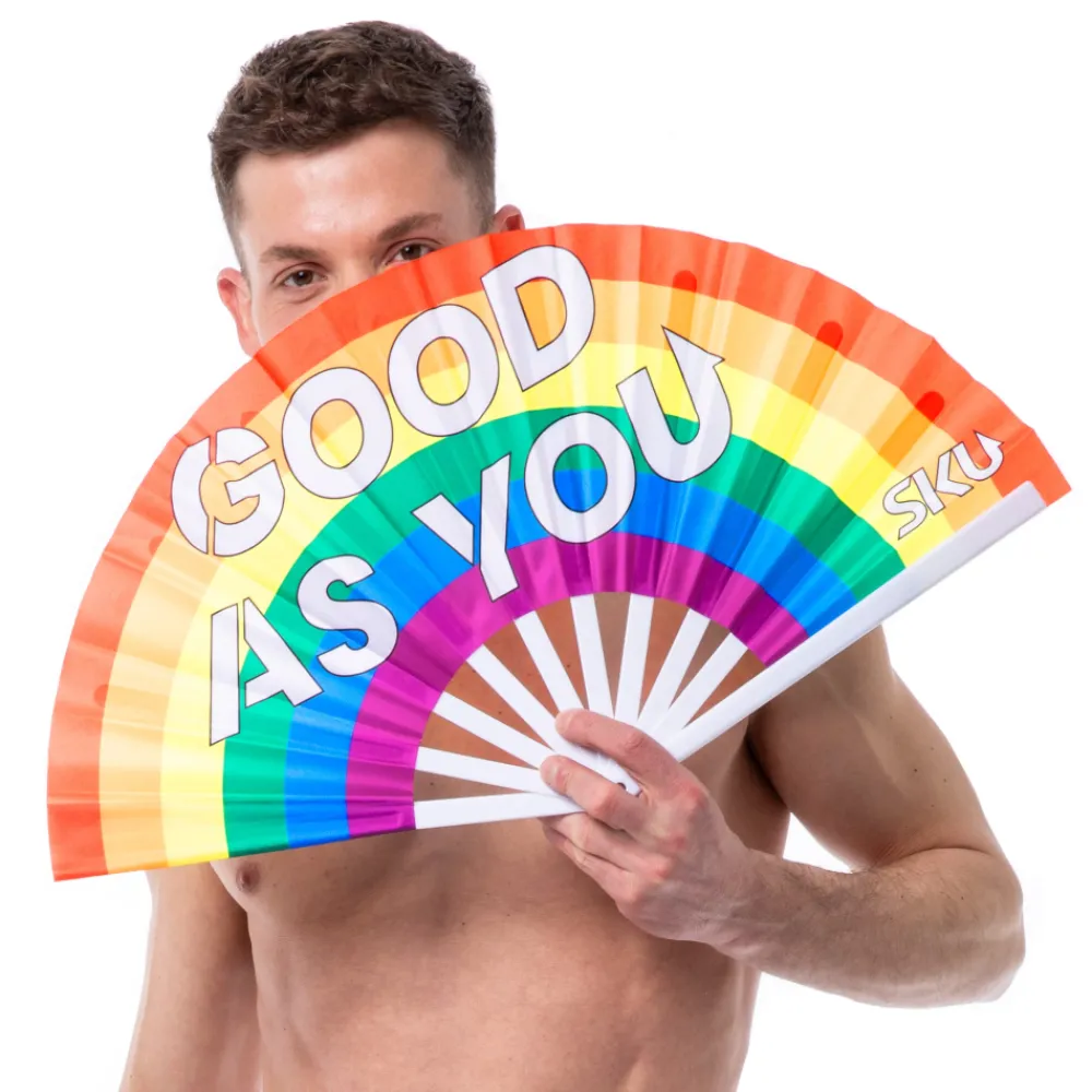 SKU Accessoires De Mode|Plage-Eventail Good As You Arc-en-Ciel
