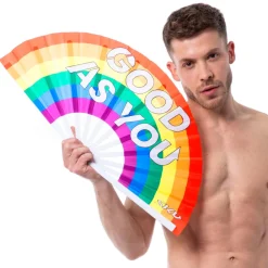SKU Accessoires De Mode|Plage-Eventail Good As You Arc-en-Ciel