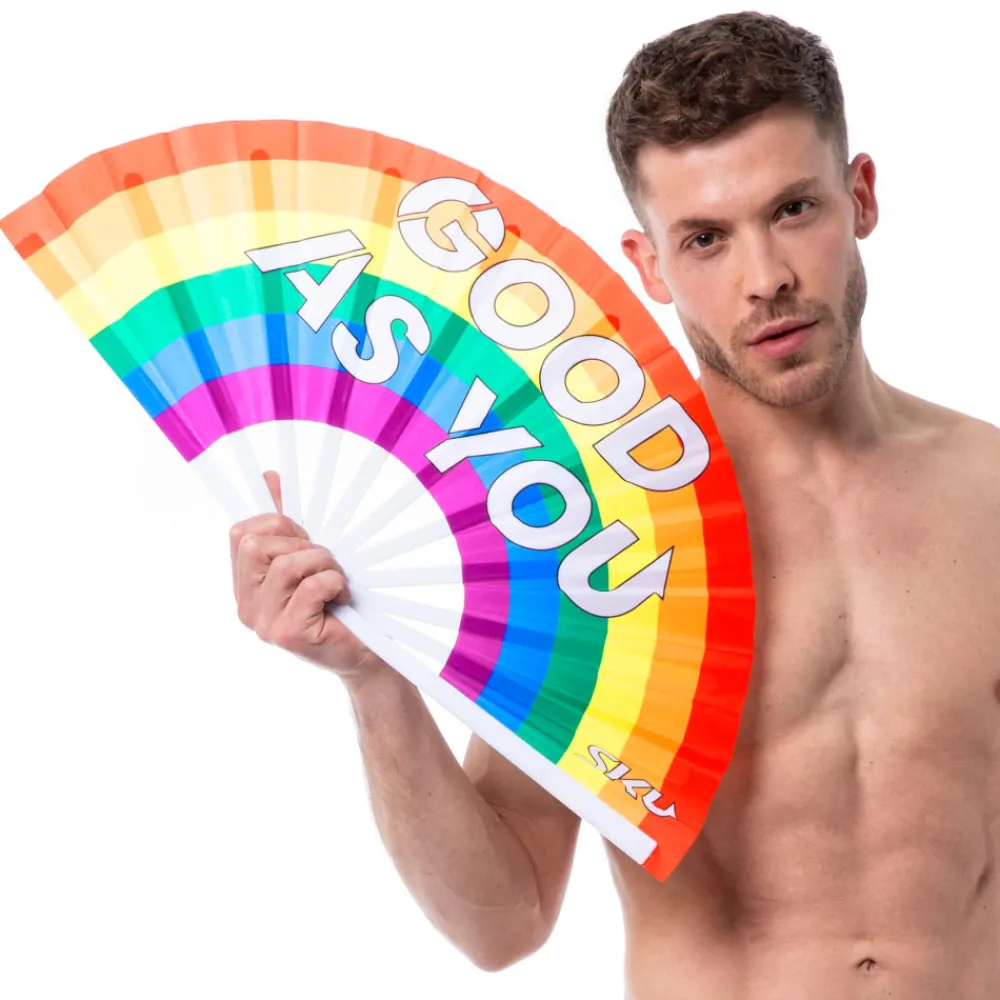 SKU Accessoires De Mode|Plage-Eventail Good As You Arc-en-Ciel