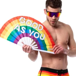 SKU Accessoires De Mode|Plage-Eventail Good As You Arc-en-Ciel