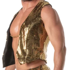 TOF Paris Sweatshirts / Vestes-Gilet à Chaîne Glitter Or