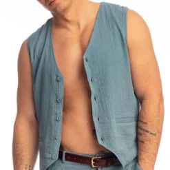 L'Homme invisible Sweatshirts / Vestes-Gilet Palm Spring Bleu Alizé