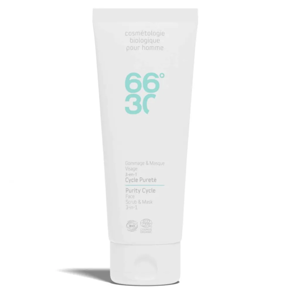 66°30 Soins Du Visage-Gommage et Masque Visage 3-en-1 - Cycle Pureté - 100 ml