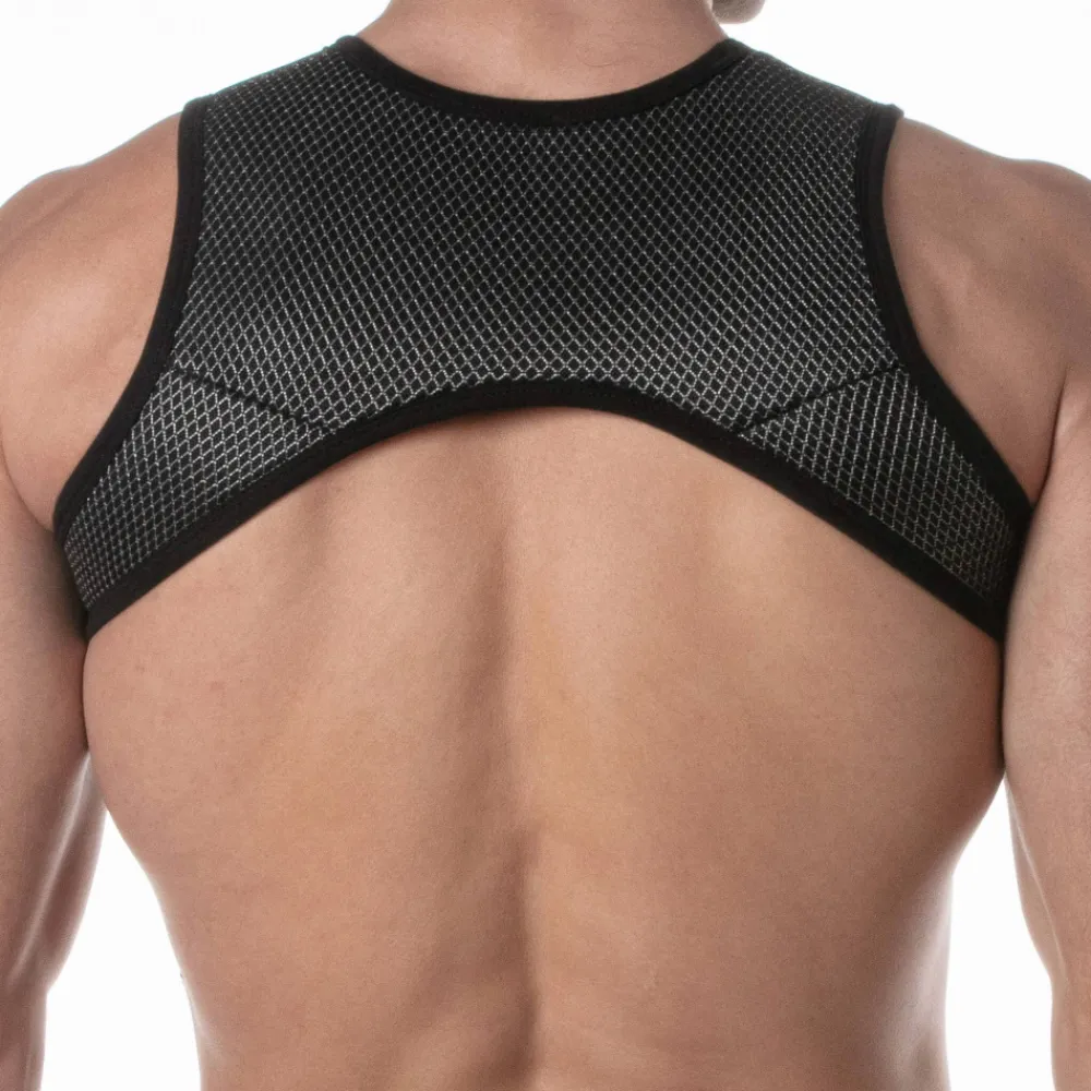 TOF Paris Harnais-Harnais à Poche Zippée 3D Party - Noir - Argent