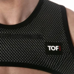 TOF Paris Harnais-Harnais à Poche Zippée 3D Party - Noir - Argent