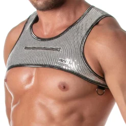 TOF Paris Harnais-Harnais à Poche Zippée Glitter Argent