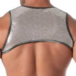 TOF Paris Harnais-Harnais à Poche Zippée Glitter Argent