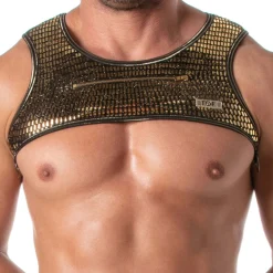 TOF Paris Harnais-Harnais à Poche Zippée Glitter Or