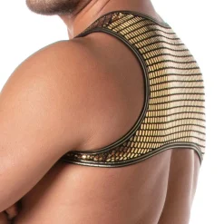 TOF Paris Harnais-Harnais à Poche Zippée Glitter Or