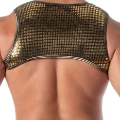 TOF Paris Harnais-Harnais à Poche Zippée Glitter Or
