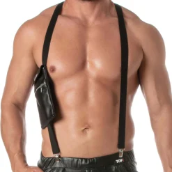 TOF Paris Harnais|Accessoires Sexy-Harnais avec Sacoche Kinky Noir