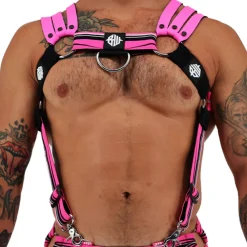 Breedwell Harnais-Harnais Body Circuit Breaker Rose Fluo