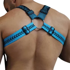 Breedwell Harnais-Harnais Body Futura Turquoise - Noir