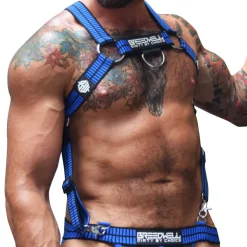 Breedwell Harnais-Harnais Body Hybred Noir - Bleu