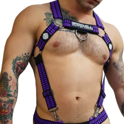 Breedwell Harnais-Harnais Body Hybred Noir - Violet