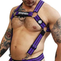 Breedwell Harnais-Harnais Body Hybred Noir - Violet