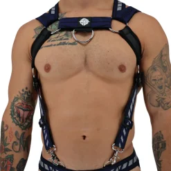 Breedwell Harnais-Harnais Body Mister Luxe Bleu Marine
