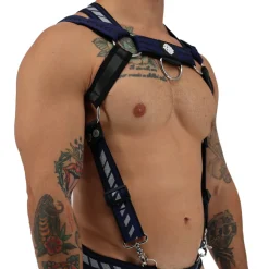 Breedwell Harnais-Harnais Body Mister Luxe Bleu Marine