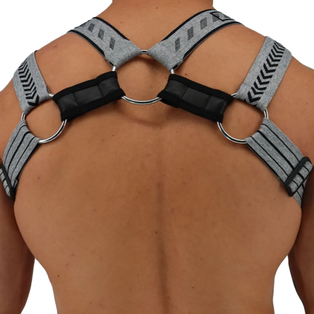 Breedwell Harnais-Harnais Body Mister Luxe Gris Chiné