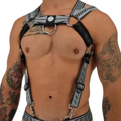 Breedwell Harnais-Harnais Body Mister Luxe Gris Chiné