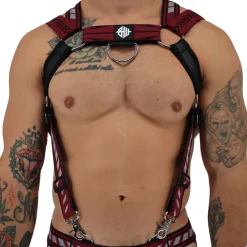 Breedwell Harnais-Harnais Body Mister Luxe Bordeaux