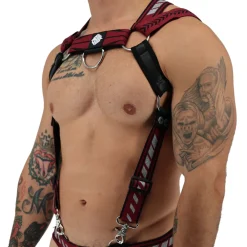 Breedwell Harnais-Harnais Body Mister Luxe Bordeaux
