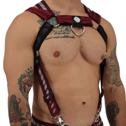 Breedwell Harnais-Harnais Body Mister Luxe Bordeaux
