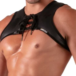Absolu Male Harnais-Harnais Bondage Noir