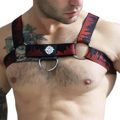 Breedwell Harnais-Harnais Bulldog Equalizer Noir - Rouge