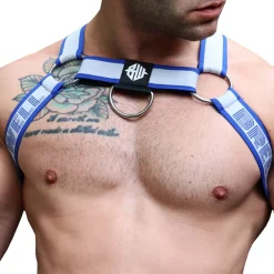 Breedwell Harnais-Harnais Bulldog Groove Bleu