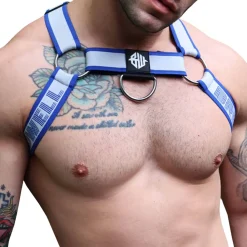 Breedwell Harnais-Harnais Bulldog Groove Bleu