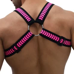 Breedwell Harnais-Harnais Circuit Daycrawler Noir - Rose Fluo