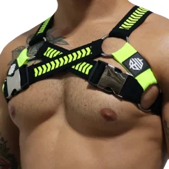 Breedwell Harnais-Harnais Circuit Daycrawler Noir - Jaune Fluo