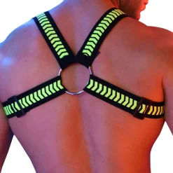 Breedwell Harnais-Harnais Circuit Daycrawler Noir - Jaune Fluo