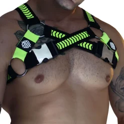 Breedwell Harnais-Harnais Circuit Daycrawler Noir - Jaune Fluo