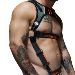 Breedwell Harnais-Harnais Cockpit Kaki - Orange Fluo